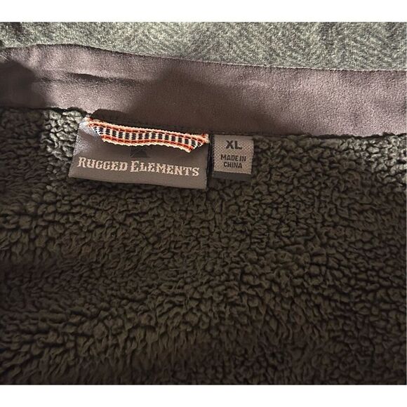 Rugged Elements Jacket Men's XL Green Shacket Sherpa Lined Warm Lumberjack Imper - Picture 4 of 7